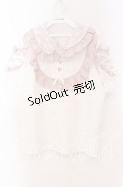 画像1: DearMyLove / 袖ハートレースヨークブラウス M ピンク O-25-11-04-010-EL-BL-OW-OS