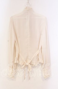 画像3: Innocent World / ストライプリボンブラウス  アイボリー×ワイン O-25-11-04-087-IW-BL-IG-OS