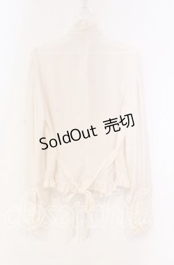 画像3: Innocent World / ストライプリボンブラウス  アイボリー×ワイン O-25-11-04-087-IW-BL-IG-OS