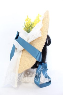 画像3: BAROQUE / × Sakizoコラボ Flower Hat ハット  ナチュラル×グリーン O-25-11-04-001-EL-AC-IG-OS