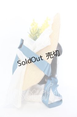 画像3: 【SALE】BAROQUE / × Sakizoコラボ Flower Hat ハット  ナチュラル×グリーン O-25-11-04-001-EL-AC-IG-ZT0105V