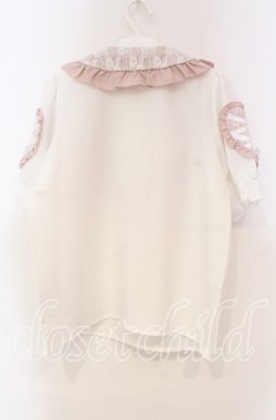 画像4: DearMyLove / 袖ハートレースヨークブラウス M ピンク O-25-11-04-010-EL-BL-OW-OS