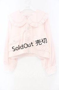 Dear My Love / ビジューレースフリルジャケット M〜L ピンク O-25-11-04-011-EL-JA-OW-OS