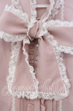画像2: Dear My Love / レースフリルたっぷり上品ボウタイリボンブラウス M ピンク O-25-11-04-012-EL-BL-OW-OS