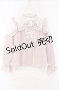 DearMyLove / レースフリルポンポンリボンブラウス M ピンク O-25-11-04-016-EL-BL-OW-OS