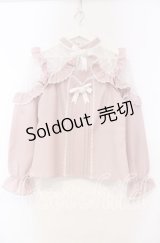 DearMyLove / レースフリルポンポンリボンブラウス M ピンク O-25-11-04-016-EL-BL-OW-OS