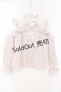 DearMyLove / レースフリルポンポンリボンブラウス M ピンク O-25-11-04-016-EL-BL-OW-OS