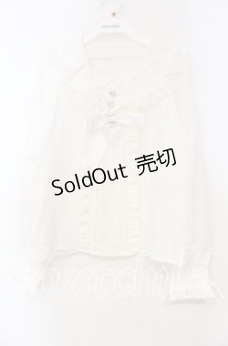 画像1: DearMyLove / 推しリボンテーラードセーラー襟ブラウス M シロ O-25-11-04-017-EL-BL-OW-OS