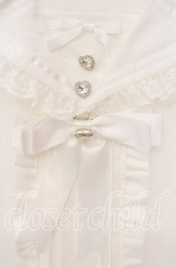 画像2: DearMyLove / 推しリボンテーラードセーラー襟ブラウス M シロ O-25-11-04-017-EL-BL-OW-OS