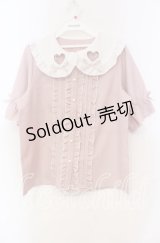 DearMyLove / 選べるくり抜きモチーフブラウス M ピンク O-25-11-04-019-EL-BL-OW-OS