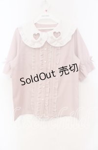 DearMyLove / 選べるくり抜きモチーフブラウス M ピンク O-25-11-04-019-EL-BL-OW-OS