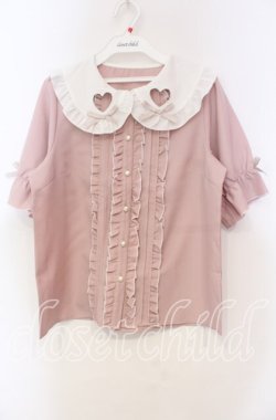 画像1: DearMyLove / 選べるくり抜きモチーフブラウス M ピンク O-25-11-04-019-EL-BL-OW-OS