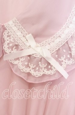 画像2: DearMyLove / 丸襟はしごレースフリルネグリジェ M ピンク O-25-11-04-023-EL-OP-OW-OS