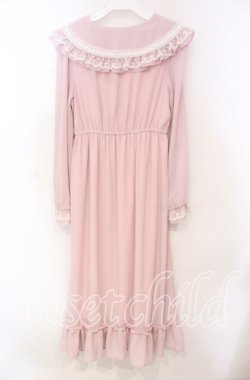 画像3: DearMyLove / 丸襟はしごレースフリルネグリジェ M ピンク O-25-11-04-023-EL-OP-OW-OS