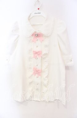 画像1: DearMyLove / マトンスリーブブラウス M シロ×ピンク O-25-11-04-024-EL-BL-OW-OS