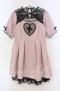 DearMyLove / 闇十字架ハートドットワンピース M ピンク O-25-11-04-026-EL-OP-OW-ZT178