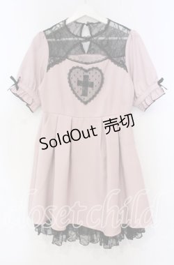 画像1: 【SALE】DearMyLove / 闇十字架ハートドットワンピース M ピンク O-25-11-04-026-EL-OP-OW-ZT178