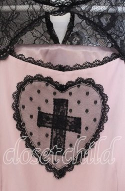 画像2: DearMyLove / 闇十字架ハートドットワンピース M ピンク O-25-11-04-026-EL-OP-OW-OS