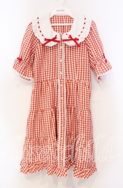 画像1: DearMyLove / 選べる丈ティアードワンピース M アカ O-25-11-04-027-EL-OP-OW-OS