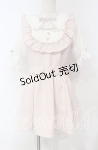 DearMyLove / お茶会フリルハートリボンワンピース M　ミニ丈 ピンク O-25-11-04-029-EL-OP-OW-OS