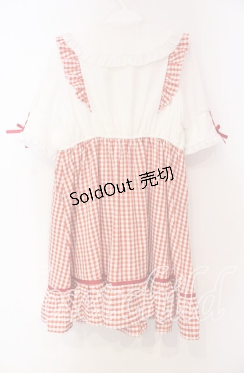 画像3: 【SALE】DearMyLove / サスジャンスカ重ね着フリルワンピース M アカ O-25-11-04-030-EL-OP-OW-ZT247 (3)