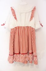 画像3: 【SALE】DearMyLove / サスジャンスカ重ね着フリルワンピース M アカ O-25-11-04-030-EL-OP-OW-ZT247 (3)