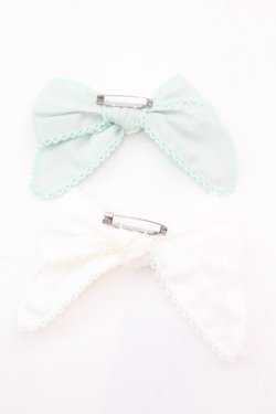 画像2: PINK HOUSE / グラデーションリボンブローチ  ライム・ホワイト O-25-11-06-050-LO-ZA-OW-OS