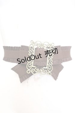 画像2: sha＊lan＊ra / リボンゴムベルト  ブラウン O-25-11-06-055-LO-ZA-OW-OS