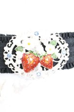 画像1: 【SALE】axes femme POETIQUE / ベリーフレームゴムベルト  シルバー×くろ O-25-11-06-057-AX-ZA-IG-ZT169 (1)