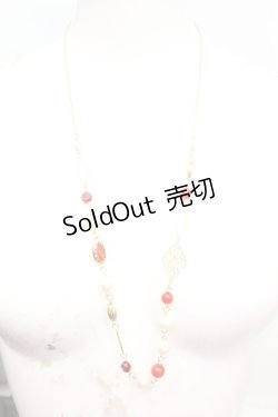 画像2: 【SALE】axes femme / パールビーズネックレス  ゴールド×アカ O-25-11-06-061-AX-ZA-IG-ZT422-F004