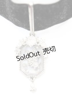 画像1: axes femme / スノークリスタルチョーカー  シルバー×クロ O-25-11-06-062-AX-AC-IG-OS