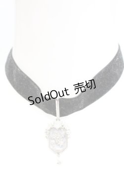 画像2: axes femme / スノークリスタルチョーカー  シルバー×クロ O-25-11-06-062-AX-AC-IG-OS