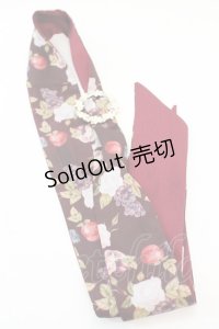 axes femme POETIQUE / フルーツ柄リボンスカーフ  ワイン O-25-11-06-063-AX-AC-IG-OS