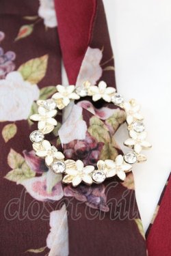 画像2: axes femme POETIQUE / フルーツ柄リボンスカーフ  ワイン O-25-11-06-063-AX-AC-IG-OS