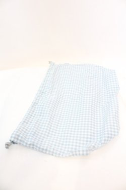 画像4: PINK HOUSE / ギンガム巾着麦わらバッグ  サックスギンガム O-25-11-06-066-LO-BG-IG-OS