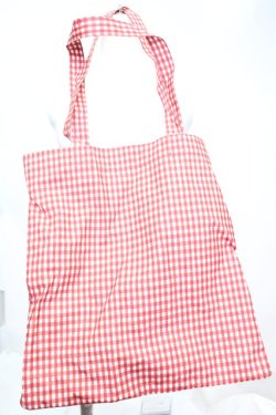 画像3: merry jenny / ギンガムもこもこmiffyトート  アカ O-25-11-06-067-LO-BG-IG-OS