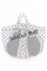 KANEKO ISAO / ギンガムトートバッグ  クロ×シロ O-25-11-06-070-EL-BG-IG-OS