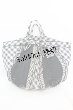 画像1: KANEKO ISAO / ギンガムトートバッグ  クロ×シロ O-25-11-06-070-EL-BG-IG-OS