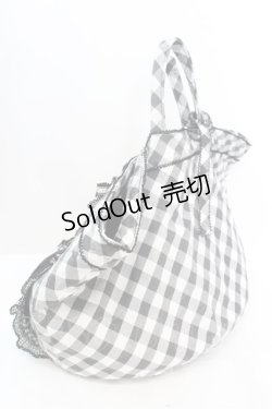 画像3: KANEKO ISAO / ギンガムトートバッグ  クロ×シロ O-25-11-06-070-EL-BG-IG-OS