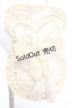 画像1: KANEKO ISAO / ピコフリルレース切り替え瓢箪ポシェット  ベージュ O-25-11-06-072-EL-BG-OW-OS