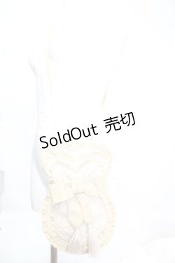 画像2: KANEKO ISAO / ピコフリルレース切り替え瓢箪ポシェット  ベージュ O-25-11-06-072-EL-BG-OW-OS