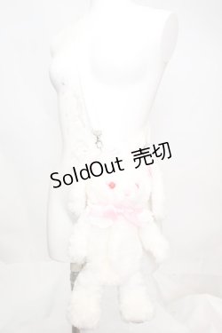 画像2: BABY,THE STARS SHINE BRIGHT / うさくみゃポシェット  シロ×ピンクリボン O-25-11-06-074-BA-BG-OW-OS