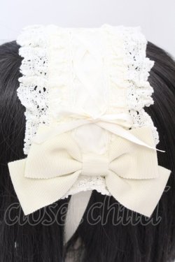 画像2: BABY,THE STARS SHINE BRIGHT / はしごレースのスピンドールヘッドドレス  生成り O-25-11-06-009-BA-AC-IG-OS