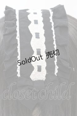 画像2: metamorphose / ハートはしごレースヘッドドレス  クロ×オフ O-25-11-06-010-ME-AC-IG-OS