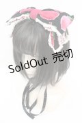 metamorphose / りんごレース付リボンヘッドドレス  クロ O-25-11-06-011-ME-AC-IG-OS