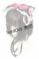 metamorphose / りんごレース付リボンヘッドドレス  クロ O-25-11-06-011-ME-AC-IG-OS