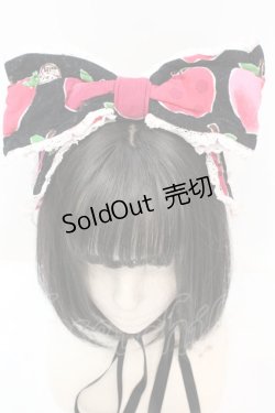 画像4: metamorphose / りんごレース付リボンヘッドドレス  クロ O-25-11-06-011-ME-AC-IG-OS