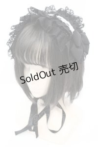 Vallee lys / Lace Enchantment Headdress  ブラック×ホワイト O-25-11-06-013-GO-AC-IG-OS