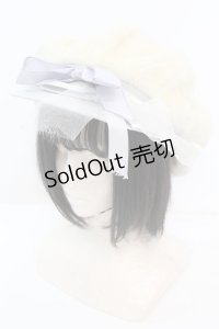 MILK / ファーリボンキャスケット  アイボリー O-25-11-06-014-ML-AC-IG-OS