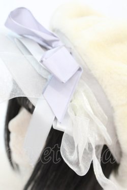 画像2: MILK / ファーリボンキャスケット  アイボリー O-25-11-06-014-ML-AC-IG-OS